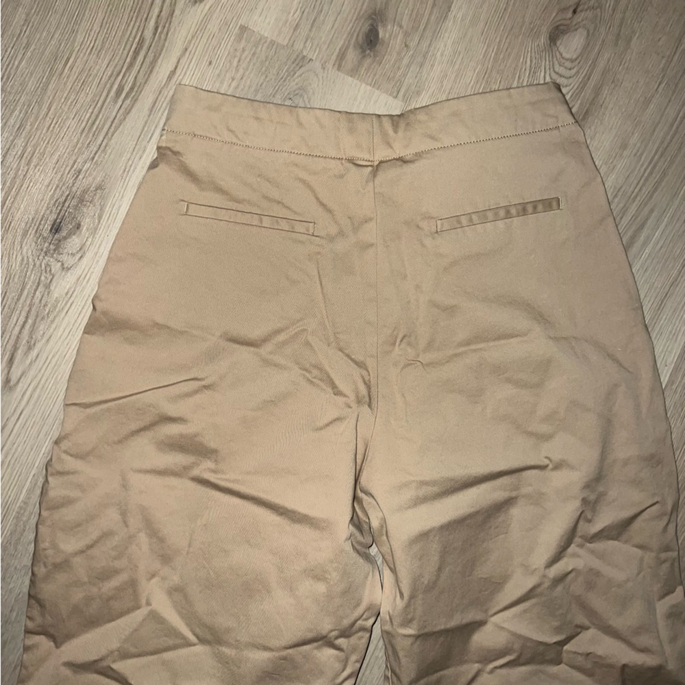 Zara Tan High Waisted Pleated Ankle Pants Size L - Picture 14 of 14